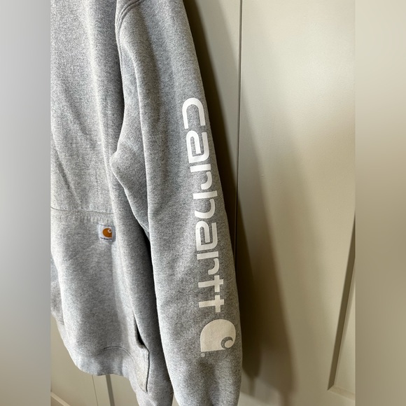 Carhartt Men’s Midweight Hooded Logo Sleeve Sweatshirt - Picture 3 of 6